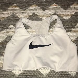 Nike white sports bra